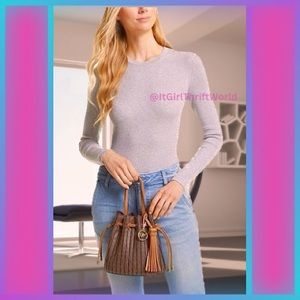 Michael Kors | Willa Brown | Pleated Logo |Tote Bag